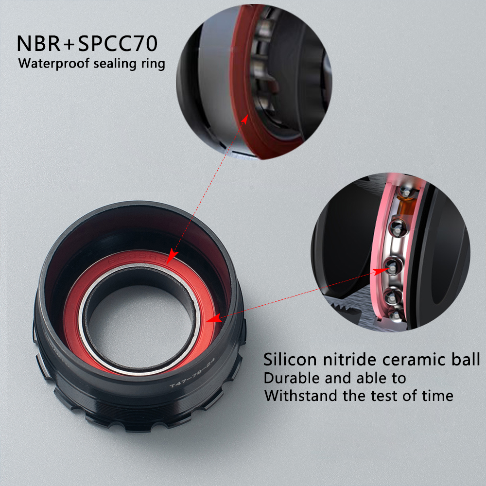 Suporte inferior de bicicleta, rolamento cerâmico bb pf30 bb86 bb386 bb30 para mountain road bike, movimento central dub