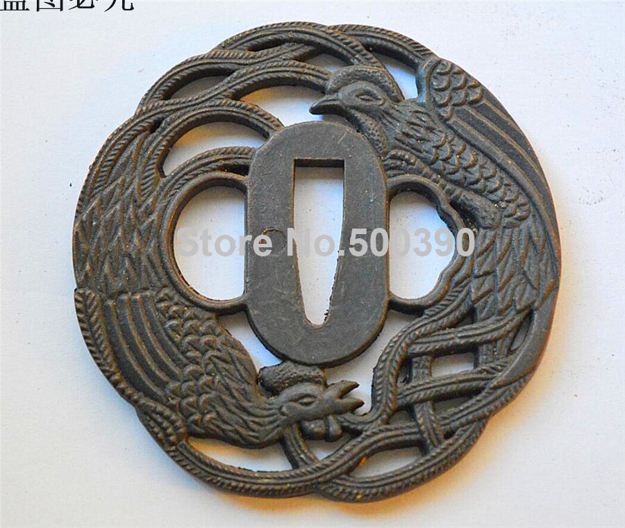 Wonderful Alloy Phoenix Tsuba Guard For Japanese Sword Samurai Katana Wakizashi Katana Fitting