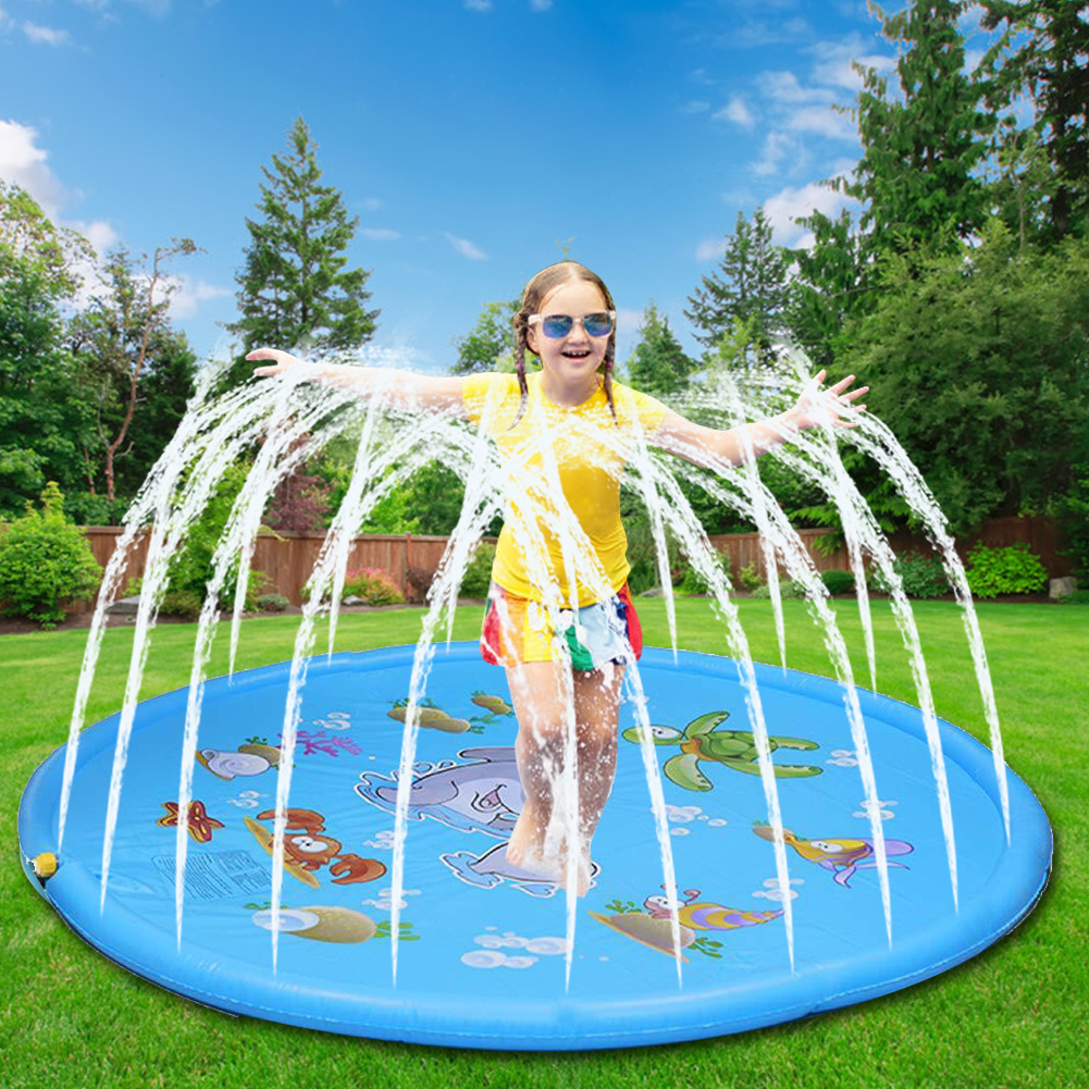 Kinderen Spelen Water Mat Games Strand Pad Kids Outdoor Waternevel Strand Mat Gazon Opblaasbare Plezier Sprinkler Kussen Speelgoed Kussen