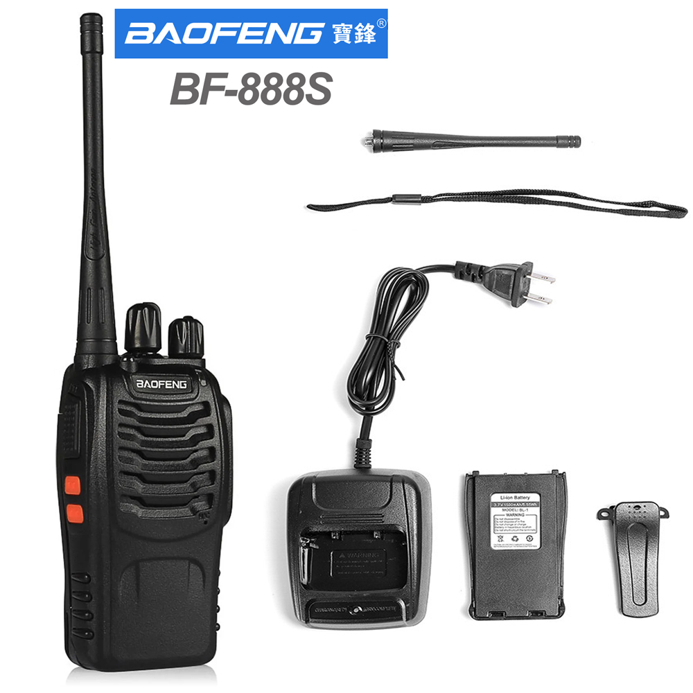1 pz Originale Baofeng interfono BF 888s Walkie Talkie UHF 400-470 MHz Canale Portatile radio bidirezionale 16 canali di comunicazione