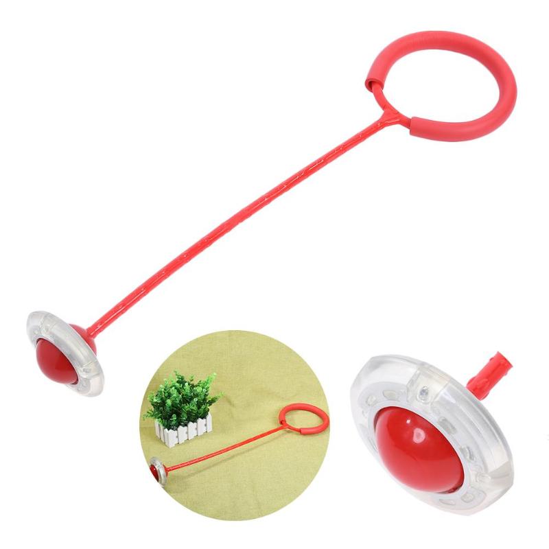 Gloeiende Stuiterende Ballen Een Voet Knipperende Bal Overslaan Springtouwen Sport Swing Bal Kinderen Kind Ouder Games: Rood