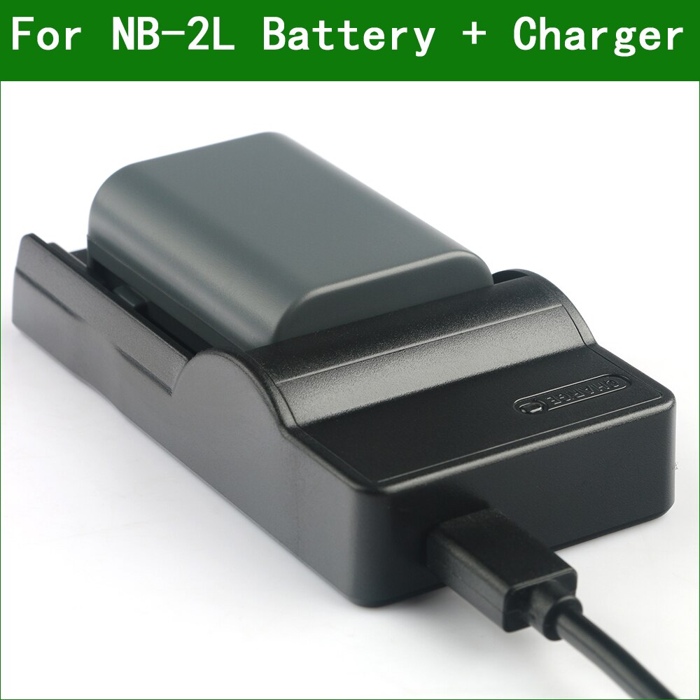 Lanfulang Vervanging NB-2L, NB-2LH Batterij Met Lader Voor Canon BP-2L12 BP-2L13 BP-2L14 BP-2L24H BP-2LH BP-2L5 E160814 Nb 2L