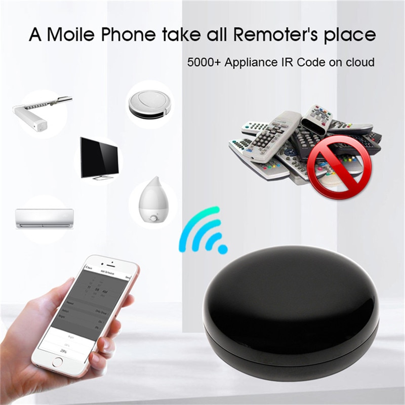 Wifi smart ir fjernbetjening infrarød universal smart life app kontrol en til alle tv dvd aud stemme trådløs fjernbetjening