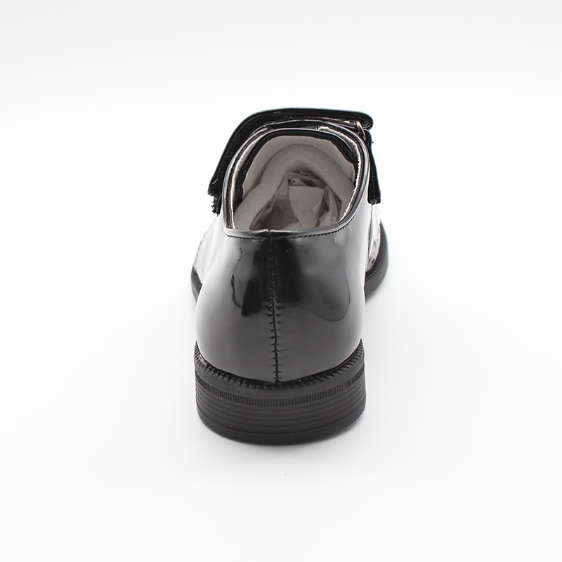 Enfants garçons noir brevet richelieu chaussures formel Smart crochet & boucle garçons enfants formel Smart boucle mariage Page garçon chaussure