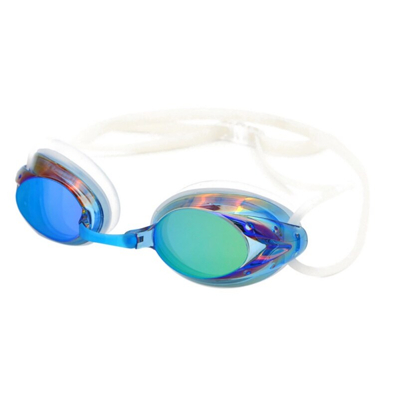 Volwassen Mooie Praktische Niet Giftig Smaakloos Waterdicht Anti-Fog Kleurrijke Goed Uitziende Duurzaam Plating Zwembril: Sky Blue