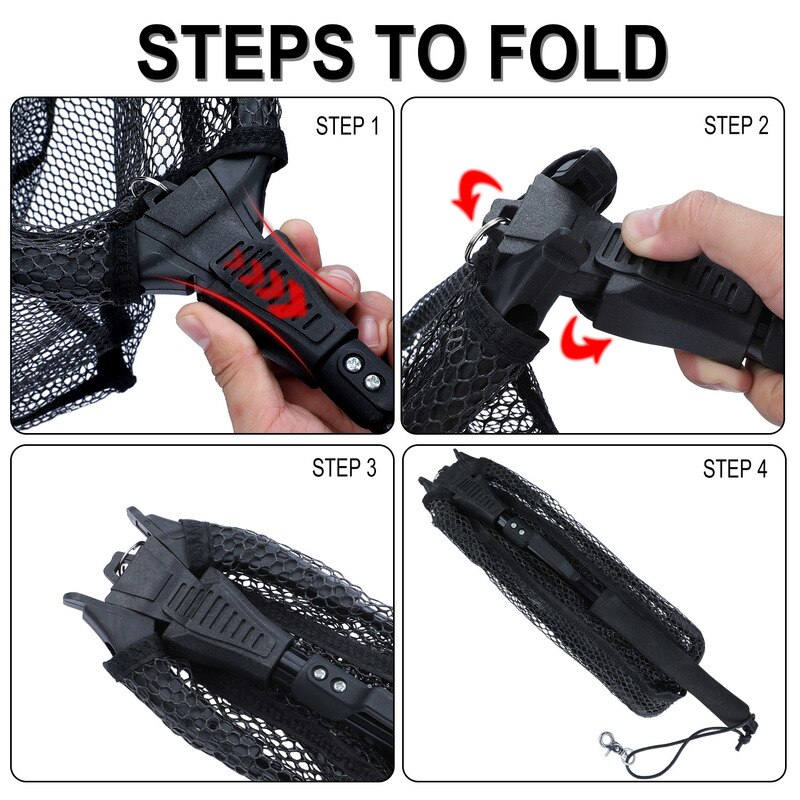 Sougayilang Fishing Net 70/95/120cm Retractable Aluminum Alloy Fishing Net Telescoping Foldable Landing Net for Fly Fishing