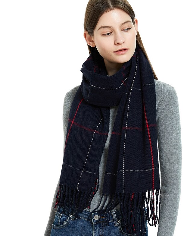 Herfst/winter effen sjaal sjaals dames dikke kwastjes sjaal 030