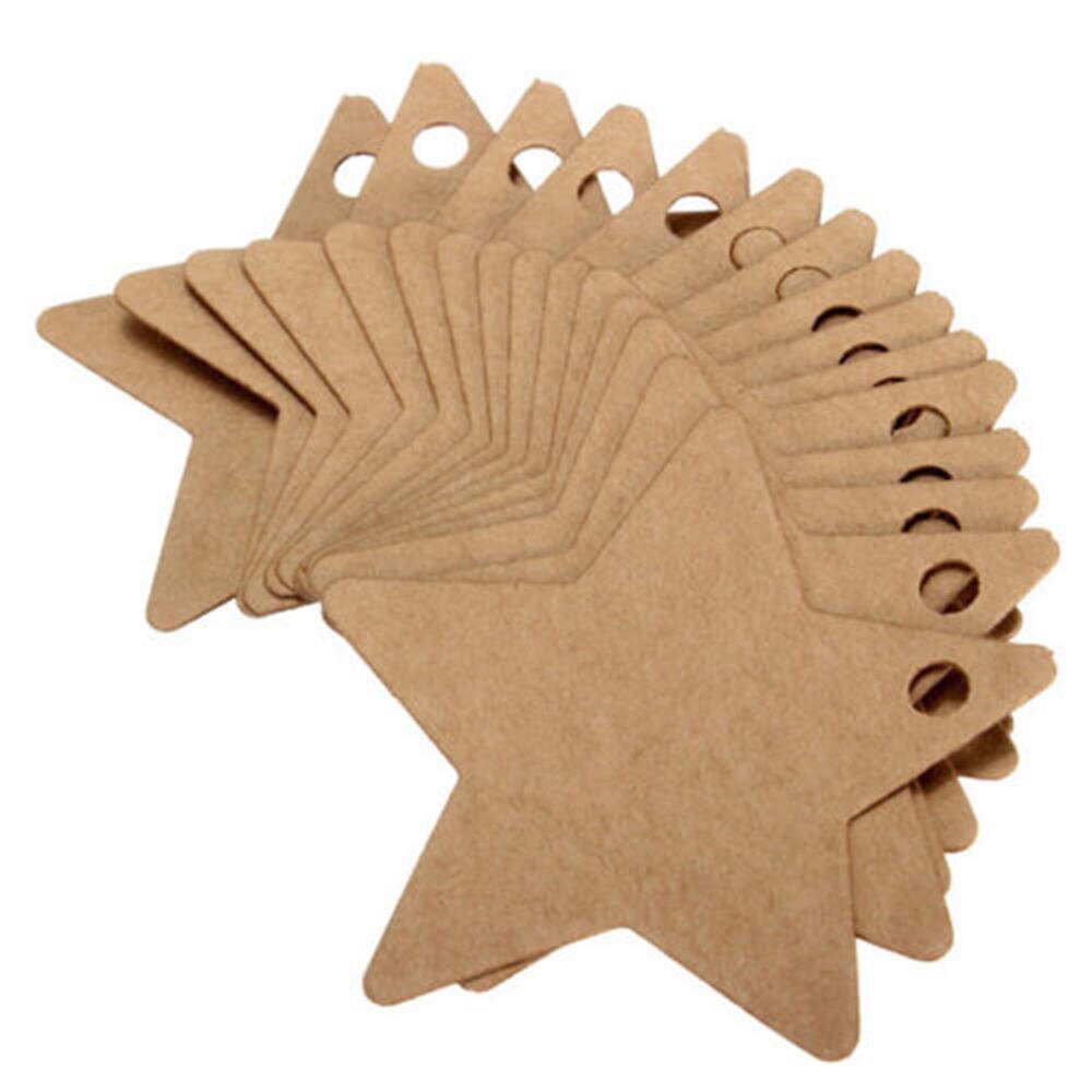 100PCS Five-pointed Star Tags Handmade Hang Tag Kr... – Grandado