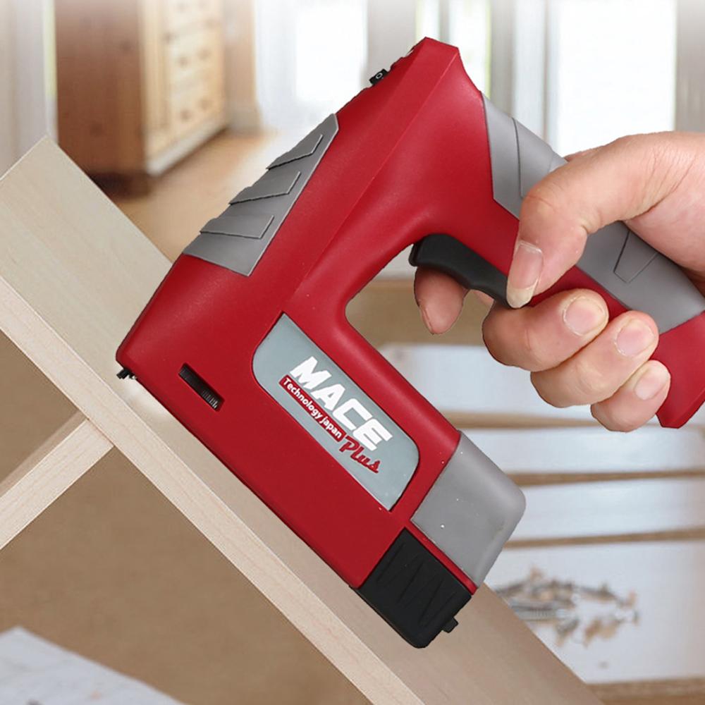 Portable Stapler Rechargeable Lithium Battery Cordless Electric Nail Gun Portable Straight/Square Staple Gun Woodworking Tools