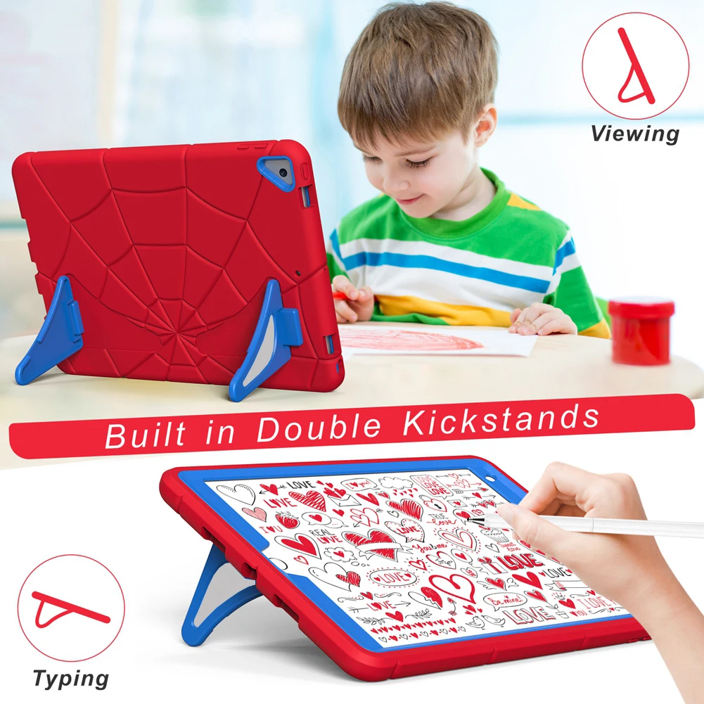 EVA Stand Case Voor iPad 10.9 10.2 9.7 10th 9th 8th 7th 6th 5th Generation Kids Schokbestendig Tablet Pro 11 2024 Air 5 4 3 2 Cover