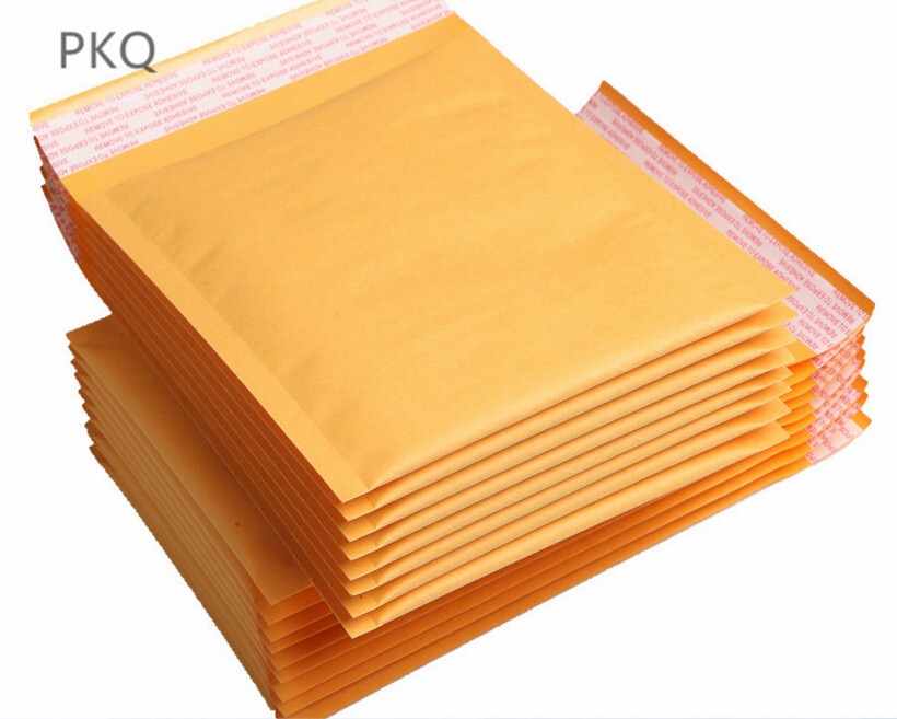 50pcs grand papier enveloppes à bulles sacs Mailers rembourré enveloppe d'expédition jaune Kraft bulle sac d'expédition pour les fournitures d'affaires