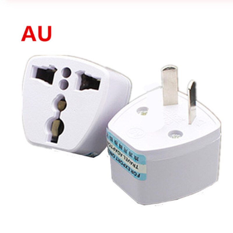 1 stk universal us/uk/au/de/eu stik adapter usa til euro europa rejse væg vekselstrøm oplader adapter konverter 2 runde ben fatning