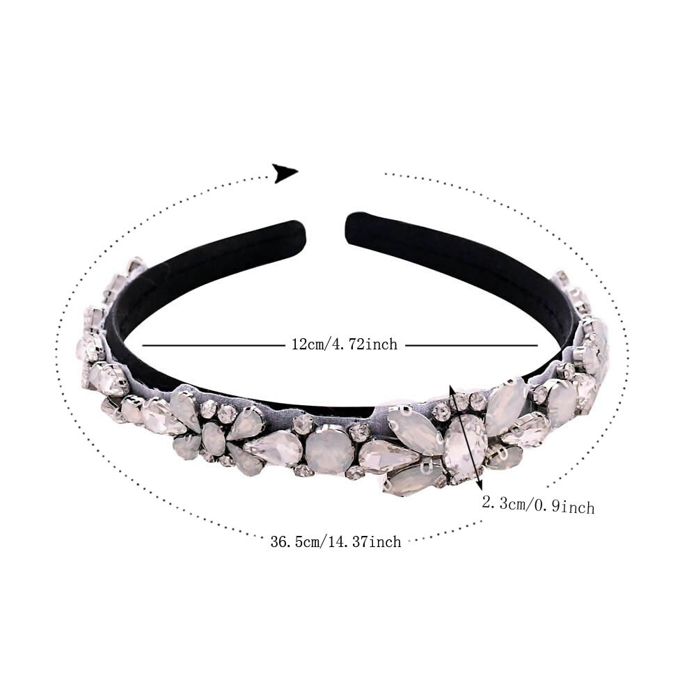 Luxury Rhinestones Royal Princess Crown Bridal Tiaras Crown Pageant Crowns Bride Headbands Wedding Hair Jewelry SCS384FG: Black