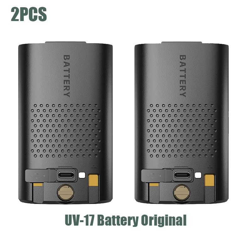Baofeng UV-17 Pro Li-ion Battery DC 7.4V 13.32Wh Original BL-17UV Rechargeable UV-17L UV-17 PlusV1 V2 Battery UV-17 Max Bateria: Red