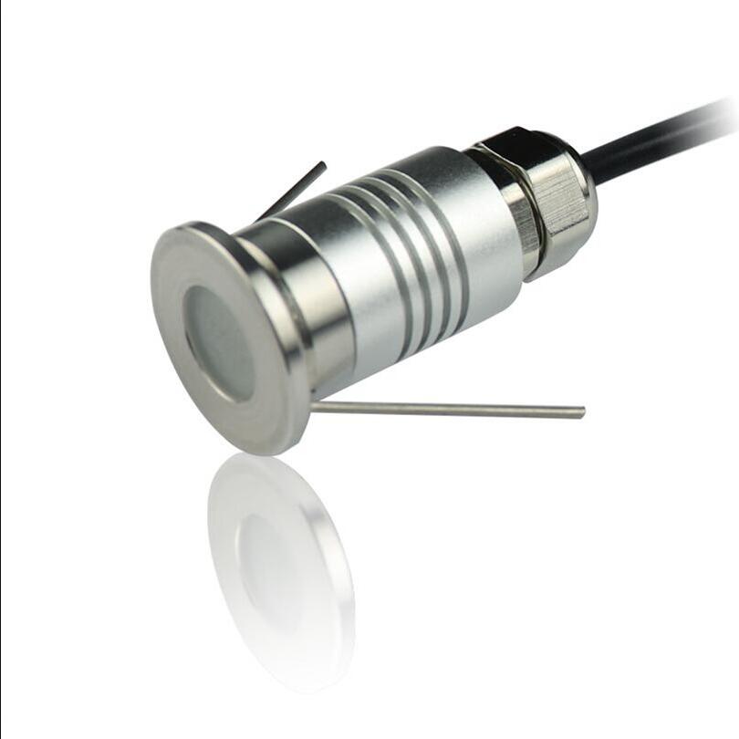 DC12V IP67 1W aluminio LED lámpara subterránea al aire libre cubierta impermeable gaden luz en el suelo empotrado escalones luces de suelo grondspot