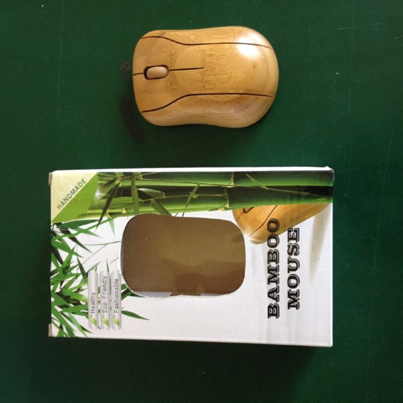 Bamboo Wireless Mouse 2.4g For Computer Laptop Notebook Teblet 1600DPI Optical Ailent Mute Gaming Mice Novelty: Default Title