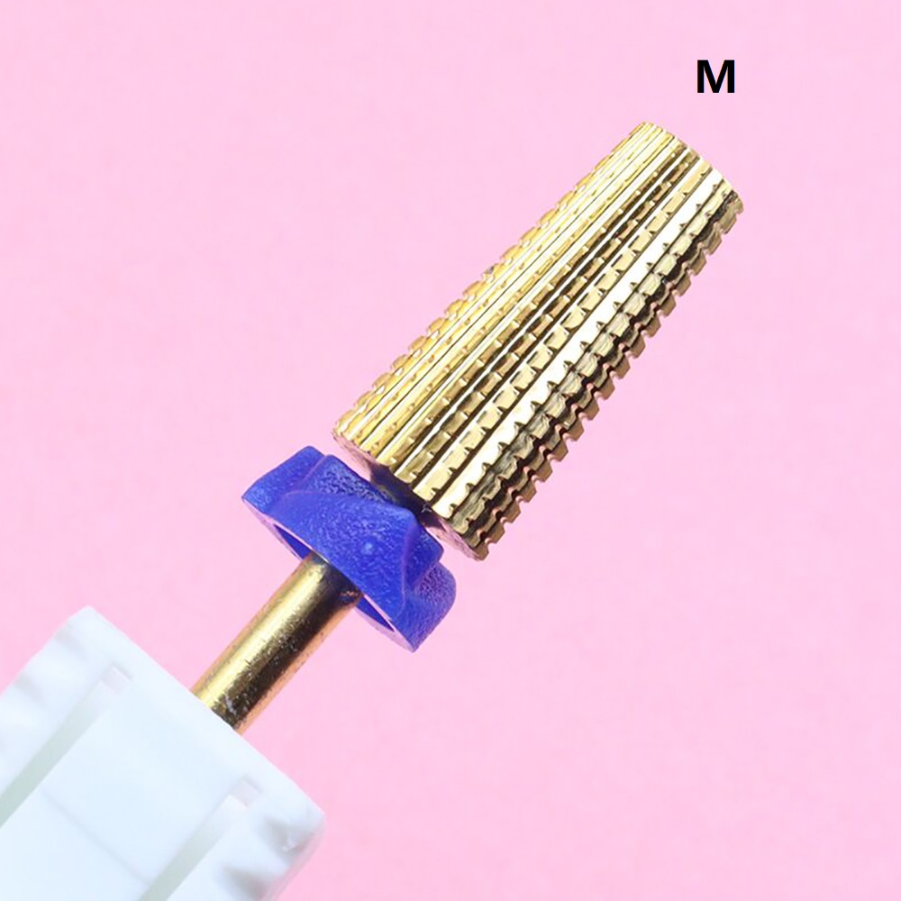 Punte da trapano per fresatura per chiodi in acciaio al tungsteno dorato 5 in 1 a doppia mano, carburo multifunzionale con elevata durezza per un lungo termine: Di Colore Giallo chiaro