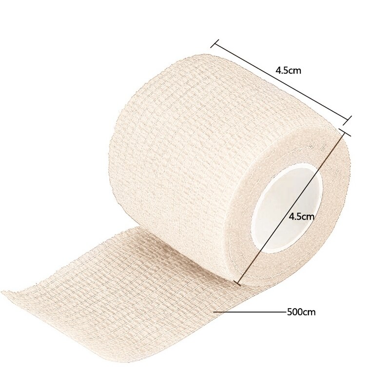 Breathable Self Adherent Wrap Athletic Elastic Non Woven Cohesive Bandage for Sports First Aid Wrist Ankle Sprains White