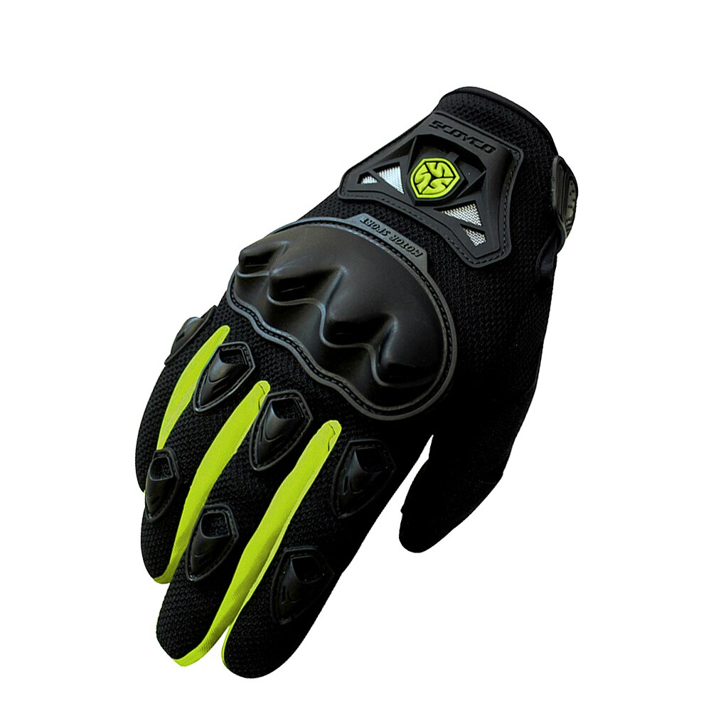 SCOYCO Motorcycle Gloves Breathable Guantes Moto Gloves Motorbike Gloves Touch Function Motocross Off-Road Summer Racing Gloves: MC29 Green / XL