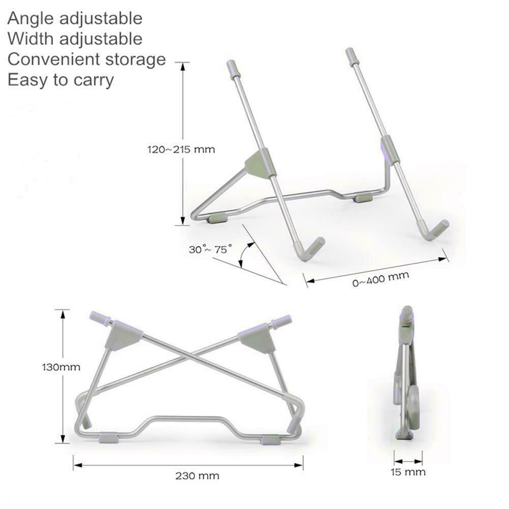 Universal Foldable Aluminum Laptop Stand Folding Adjustable Holder Rack for Notebook Tablet Invisible Cooling bracket