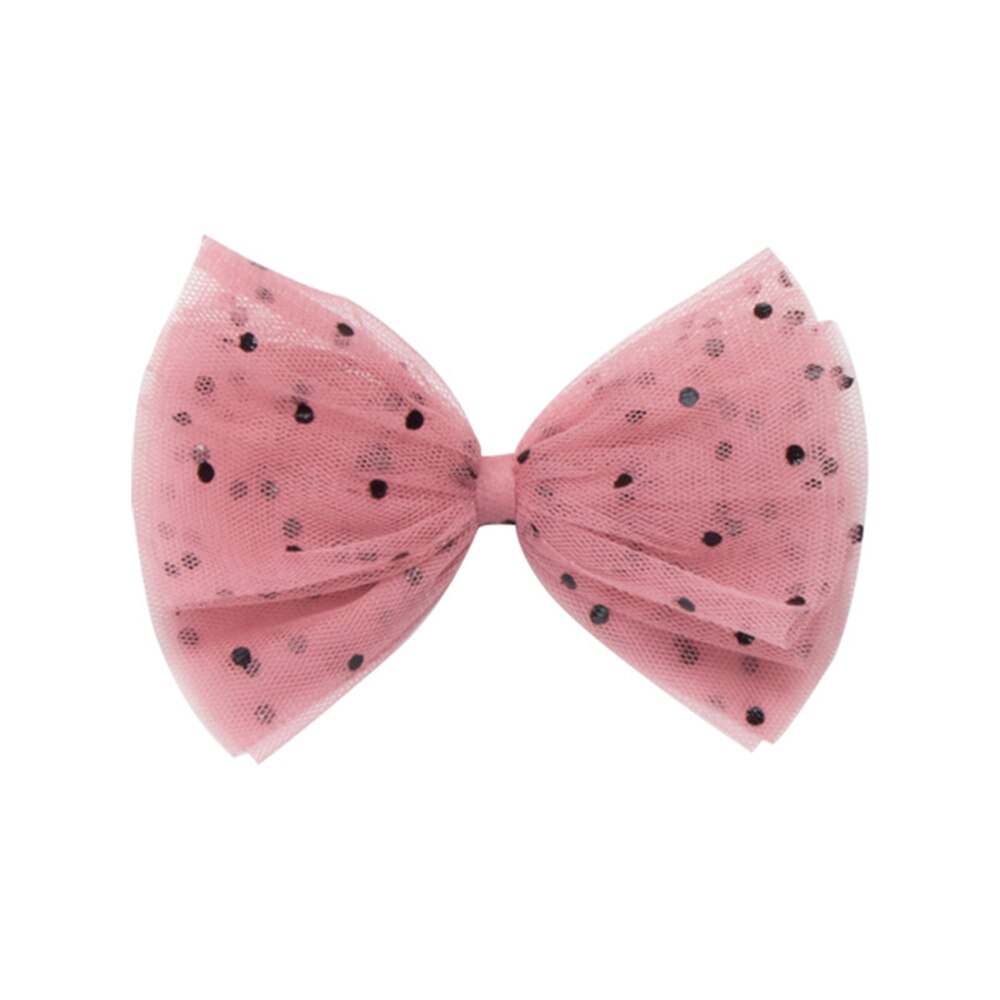 Lazos de hilo de lentejuelas para niñas pequeñas, horquillas de Organza hechas a mano con Clips, tocado de Boutique para niñas, accesorios para el cabello: B