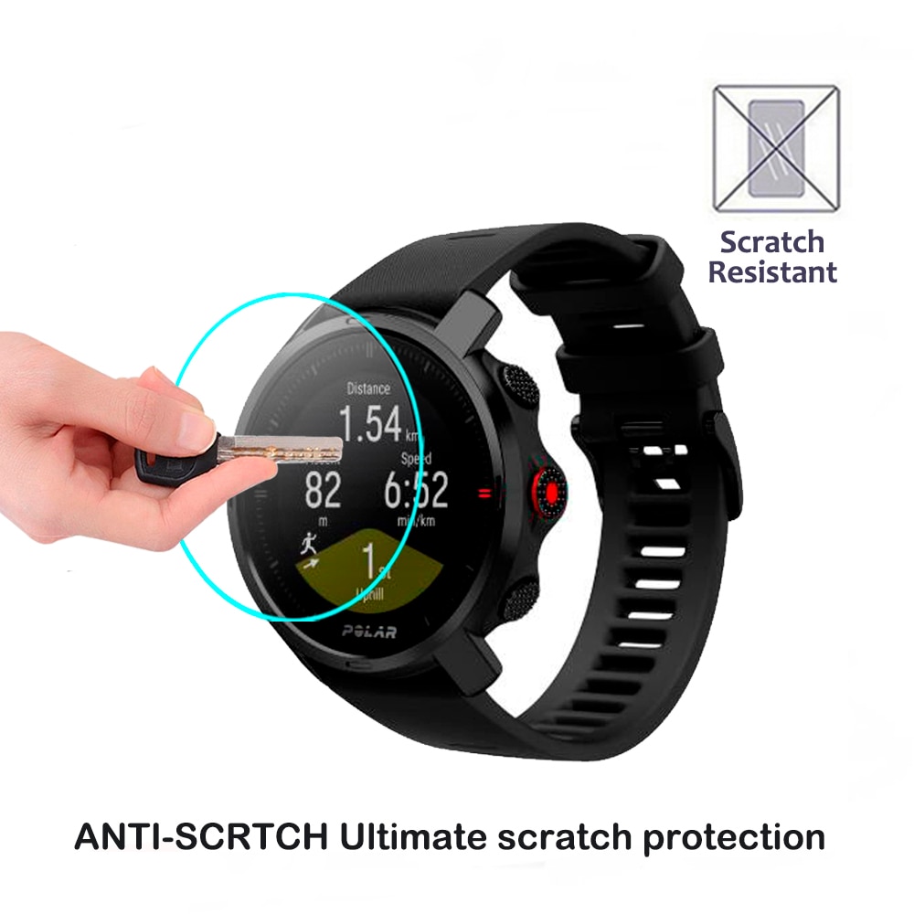 2pcs 2.5D Rounded Edge Tempered Glass For Polar Grit X Smart Watch Screen Protector 9H Anti-Scratch Glass Protective Film Grit X