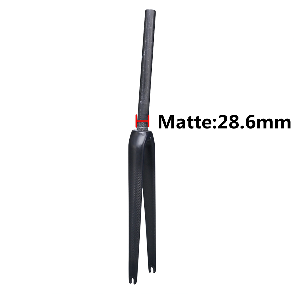 Carbon Fibre Bicycle Road Bike Front Fork Cycling Parts 700C Steerer Tube Diameter 25.4mm 28.6mm: Matte - 28.6mm