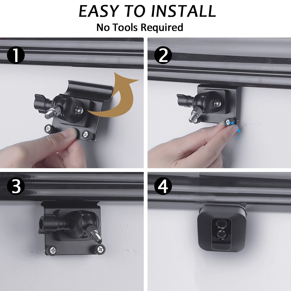 Montaje de canalón de placa de pared para cámara Blink XT Blink XT2, el mejor ángulo de visión para cámara Blink XT, Material de aleación resistente al agua