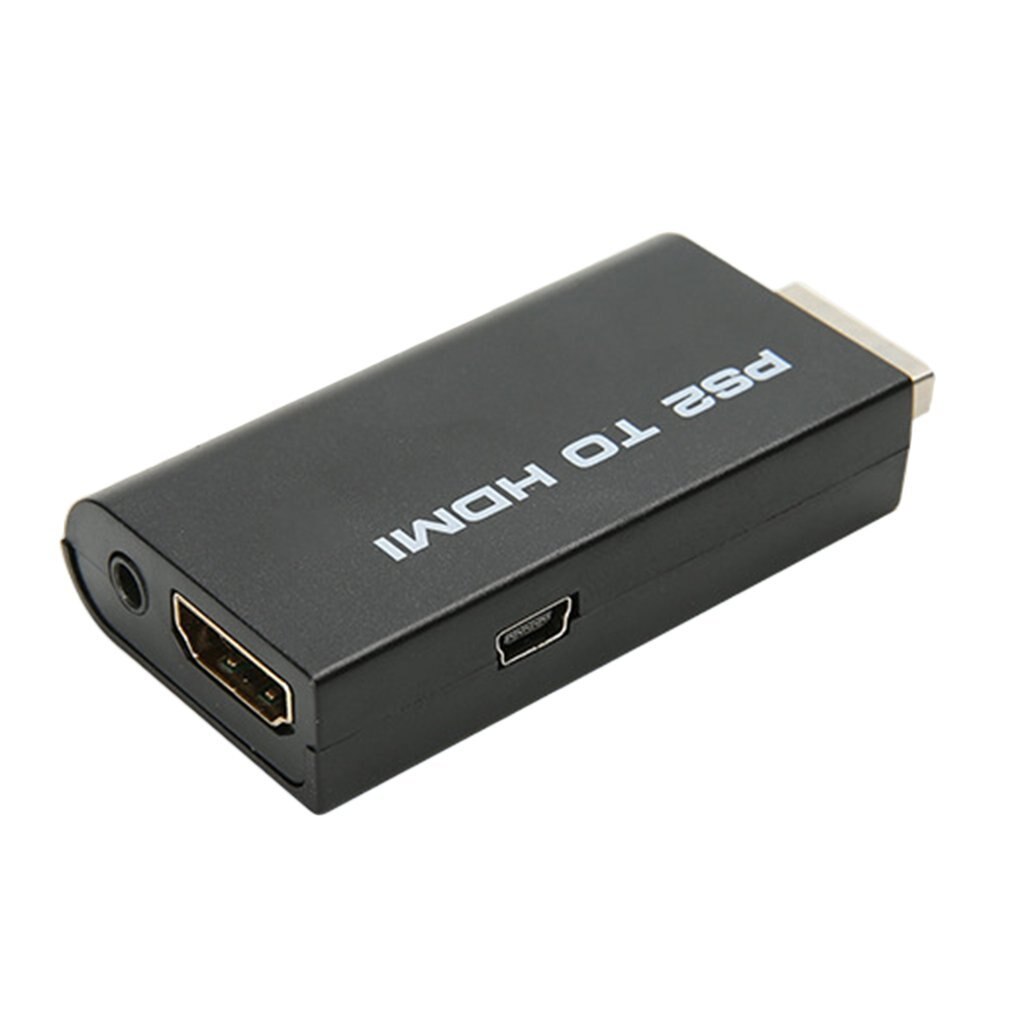 Mini til  ps2 to hdmi video converter adapter med 3.5mm audio output til hdtv pc support plug and play