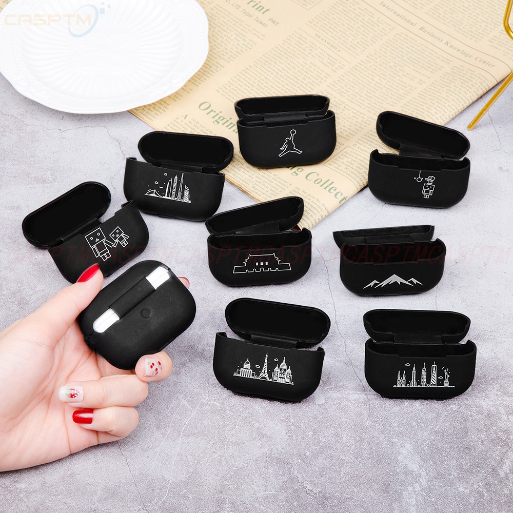 Custodie per Airpods Pro di Lusso di Protezione Del Trasduttore Auricolare Della Copertura Del Silicone per Apple Airpods Pro Caso Ultra-Sottile Antiurto Sacchetto Del Manicotto