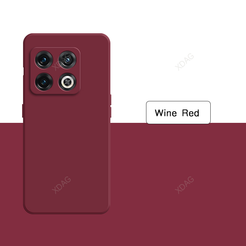 Funda de teléfono de silicona líquida Original para Oneplus 10 Pro 10Pro 10R 10T 5G, Funda de lujo de Color puro sólido, accesorios Carcas: plástico / Morado