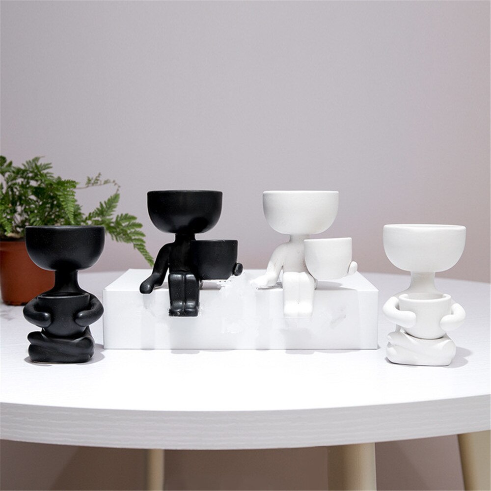 Ceramic Crafts Fleshy Flower Vase Home Decoration Humanoid Ceramic Flower Pot Vase Plant Pot