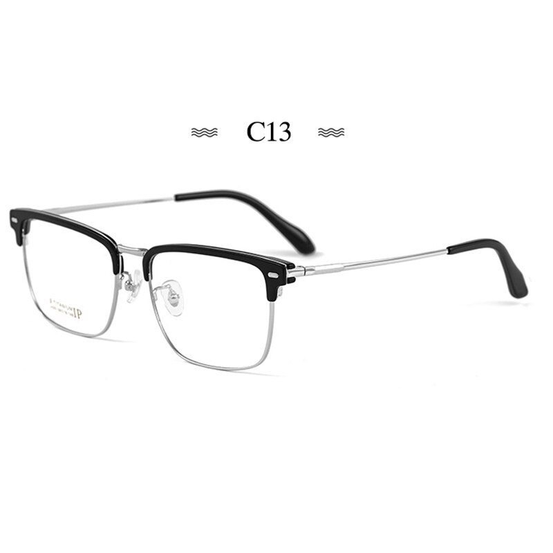 Lunettes en titane pur pour hommes, monture avec Prescription, Style Business, , , Style de Prescription, 2320BJ: C13