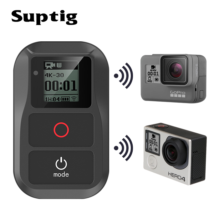 Nuevos accesorios para GoPro Hero 3 4 5 Fusion GoPro Control remoto WiFi inalámbrico + Cable de carga para GoPro Hero 678 sesión negro