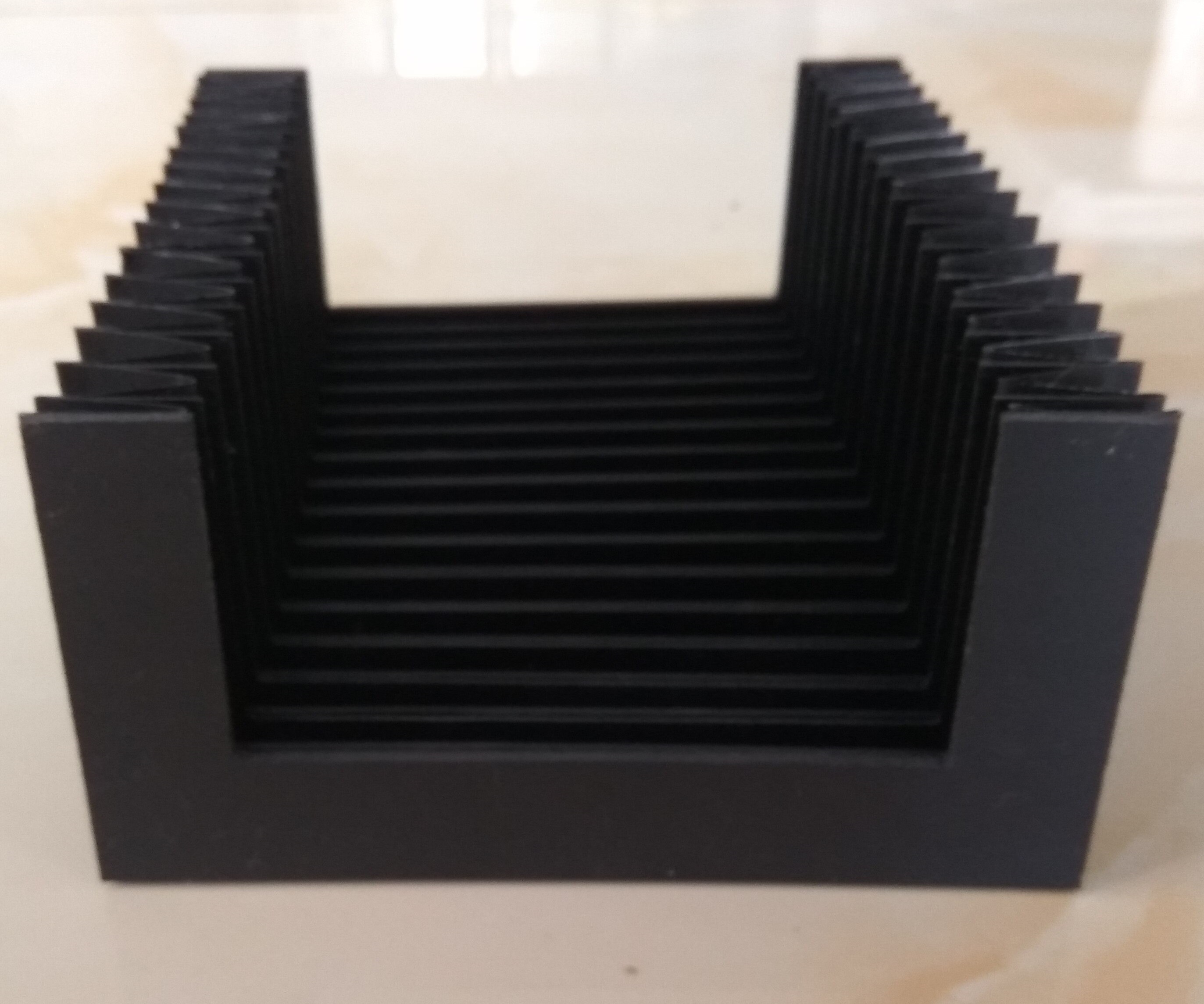 Soufflet d'accordéon de Type 12, intérieur: 235 mm x 50mm, extérieur: 265 mm x 65mm, Lmax;200mm
