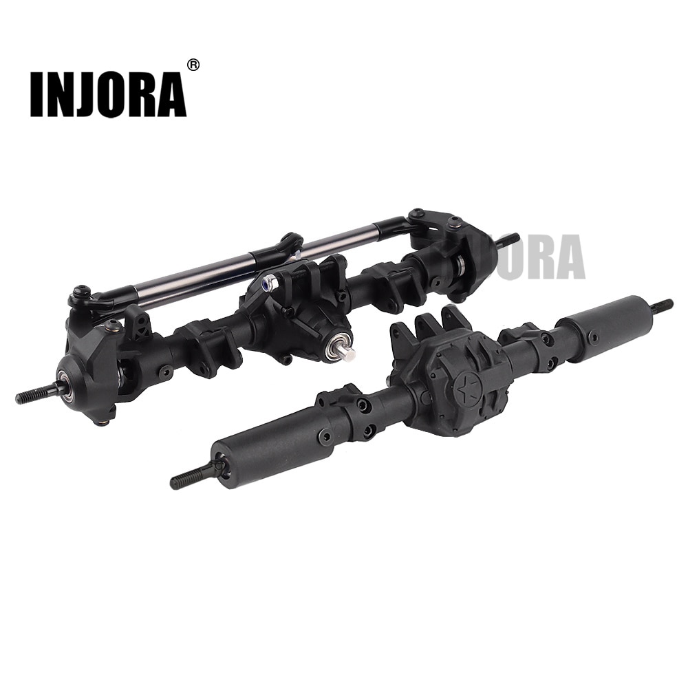 Injora rc bil bageste lige komplette aksel til 1:10 rc crawler axial scx 10 ii 90046 90047 opgraderingsdele