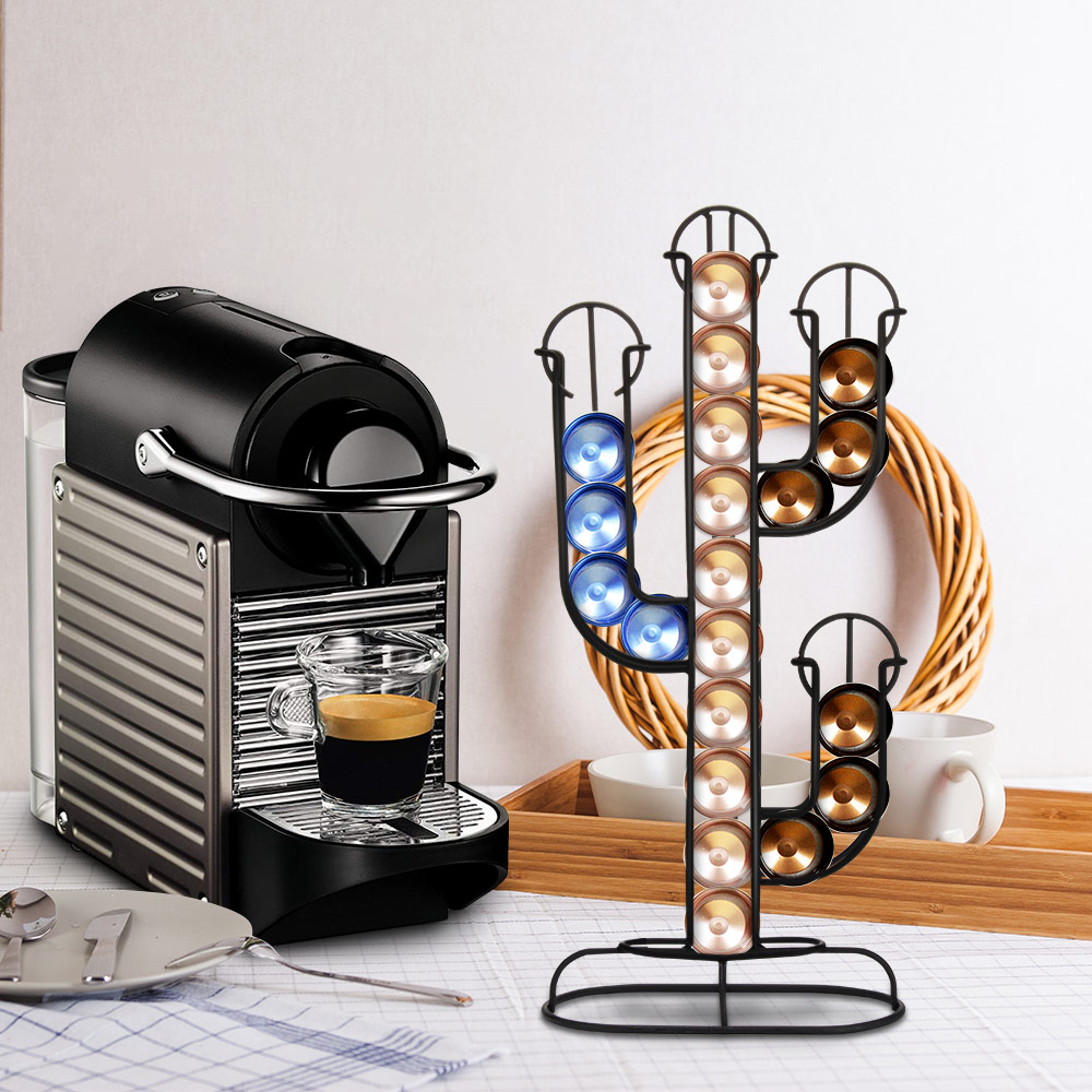 Nespresso capsulehouder roestvrij staal koffiepadhouder cactus dispenser koffie dispenser toren standaard past