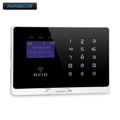 HOMSECUR APP Controlled GSM Home Security Alarm Panel voor Onze 433 Mhz Alarmsysteem YA07