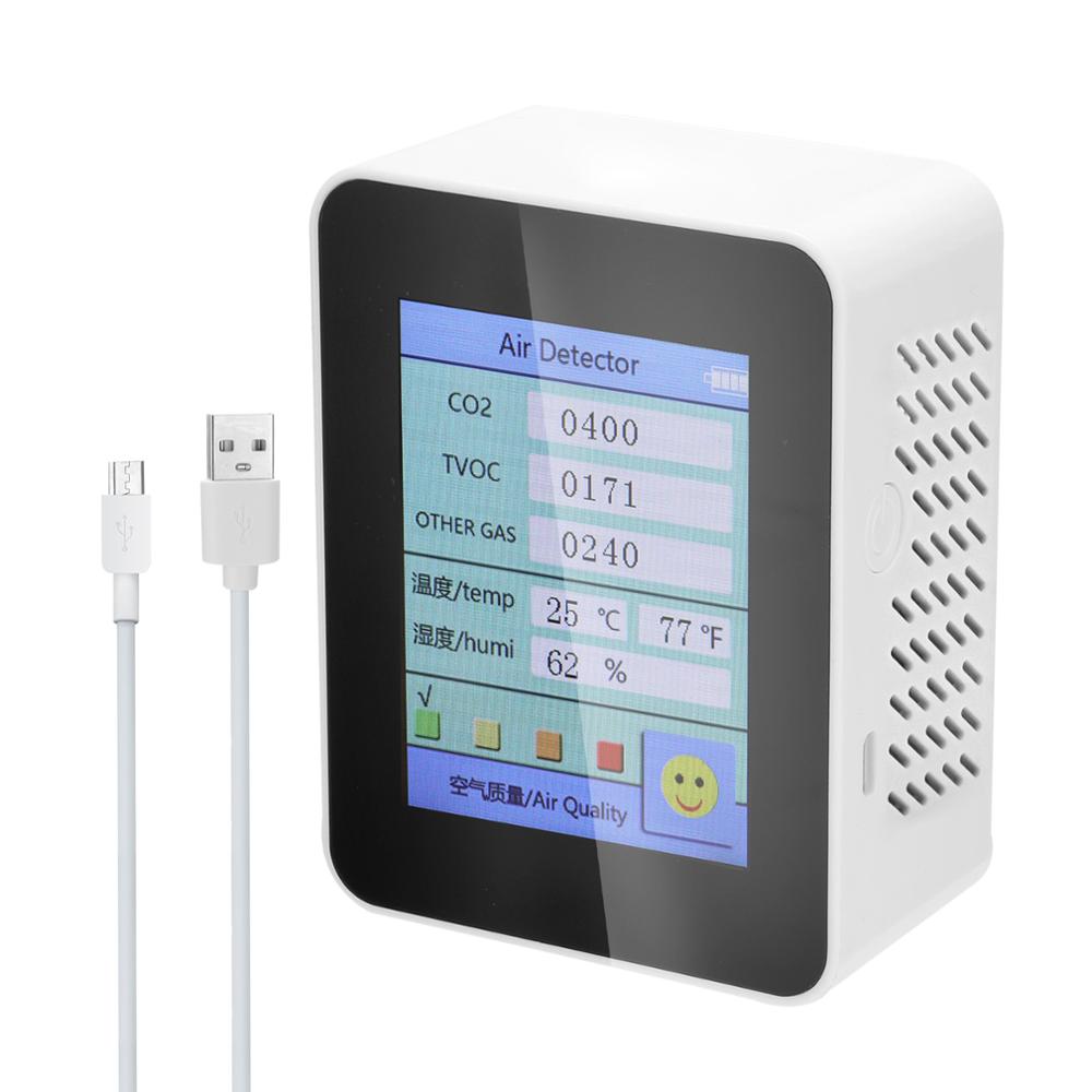 Air Monitor CO2 Meter Digital CO2 Detector Formaldehyde Tester Air Analyzer Medidor CO2 измерение 공기질 CO2 sensor: Type 5