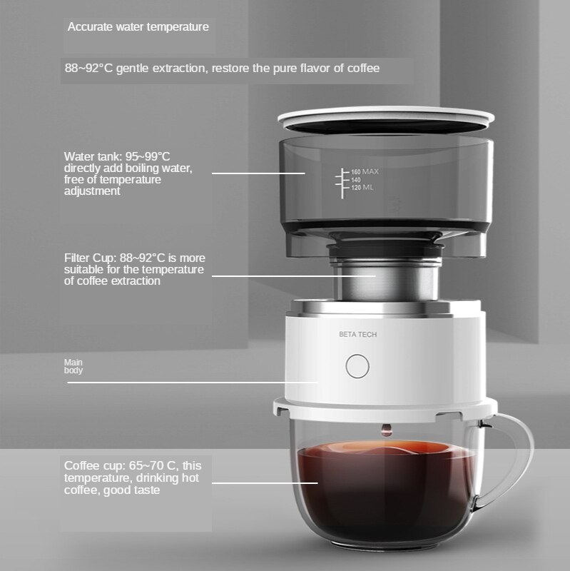 Drip Coffee Maker Portable Drip Coffee Pot Coffee Brewer Manual Coffee Maker Portable Coffee Maker Coffee Machine Home Travel