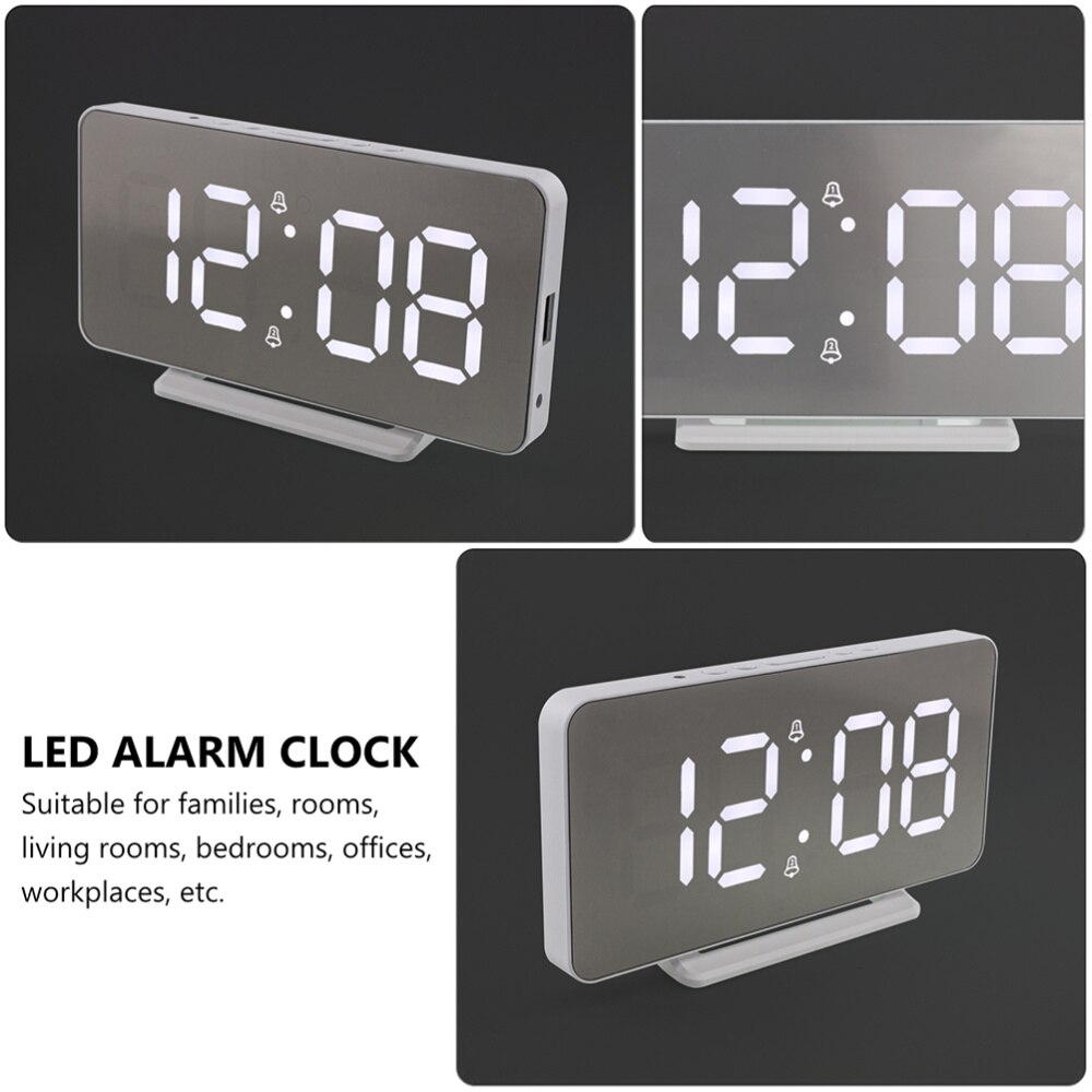 Multifunctional LED Display Digital Alarm Clock Modern Temperature Clock