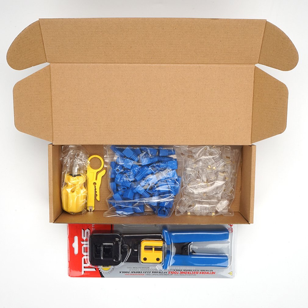 Manual Crimping Pliers Through Hole Crystal Head Crimping Pliers 6P8P Multifunction Ez Through Hole Cable Pliers