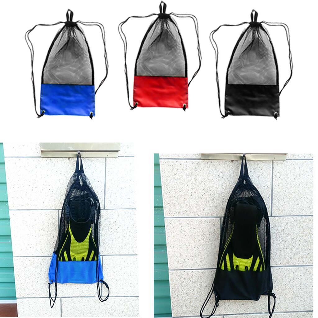 3 stuks trekkoord mesh opbergzak voor buiten, trekkoordtas voor kamperen in de buitenlucht