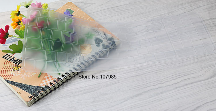 15 15.6 inch Soft Silicone Keyboard Protector Cover Skin For HP 250 G5 Pavilion 15 ENVY 15 TPN-C125 TPN-C126 HQ-TRE: Clear