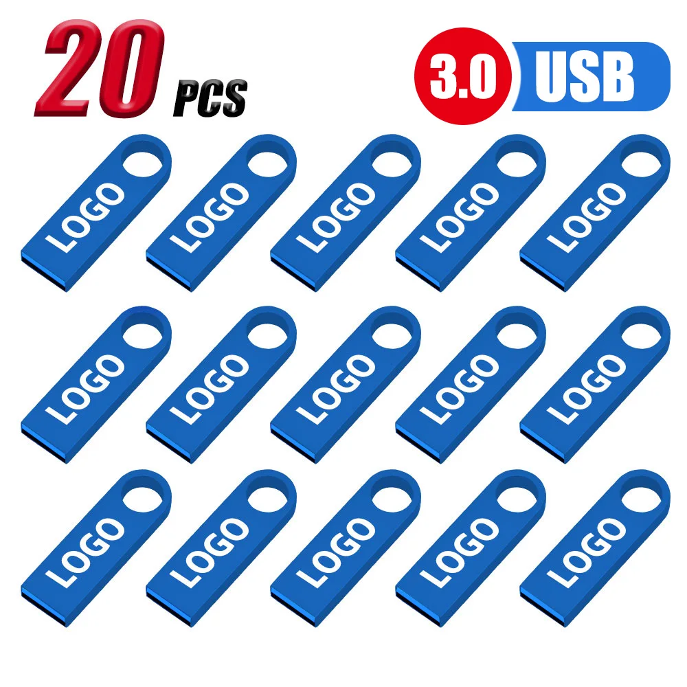 10/ 20/50 Pcs/lot Free Logo metal USB 3. 0Flash Drive 64GB 32GB memory Flash USB Stick 16GB 8GB pen drive PenDrive U Disk: PURPLE / 16GB