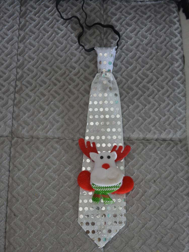 Led blinkande glödande julslips träd nyhet slips röd jultomte snögubbe jultomte älg halsslips för festival: 2