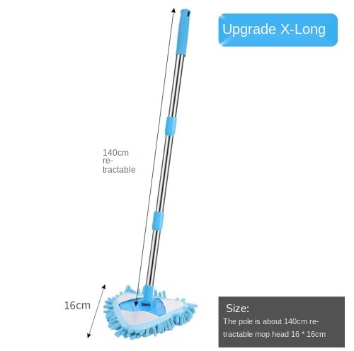 Triangle Dust Removal Small Mop Household Lightweight Mop Universal Ceiling Artifact Retractable No Dead Angle Mini Lazy: Dark Gray