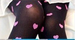 Multi-Kleuren Kinderen Leggings Meisje Liefde Hart Leggings Broek Elastische Skinny Panty: Black