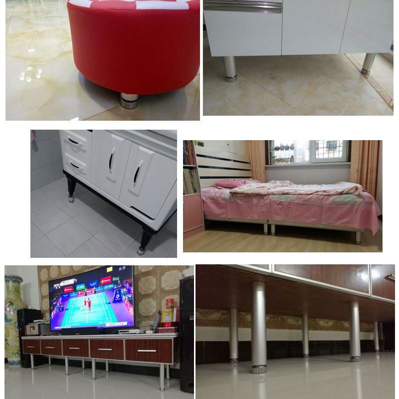 Round cupboard foot aluminum alloy kitchen cabinet furniture foot TV cabinet leg table foot high foot adjustable sofa foot pad s