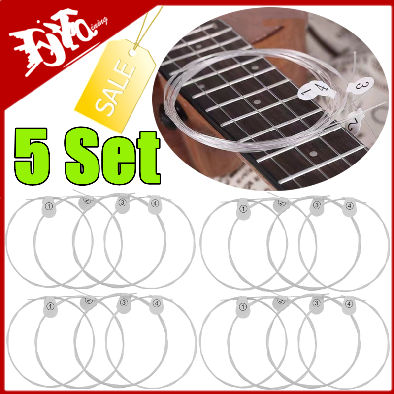 Juego de 5-1 cuerdas de ukelele de nailon Hawaii, cuatro cuerdas para guitarra 1.a-4a cuerdas, 4 unidades/juego, accesorios para instrumentos musicales de guitarra clásica